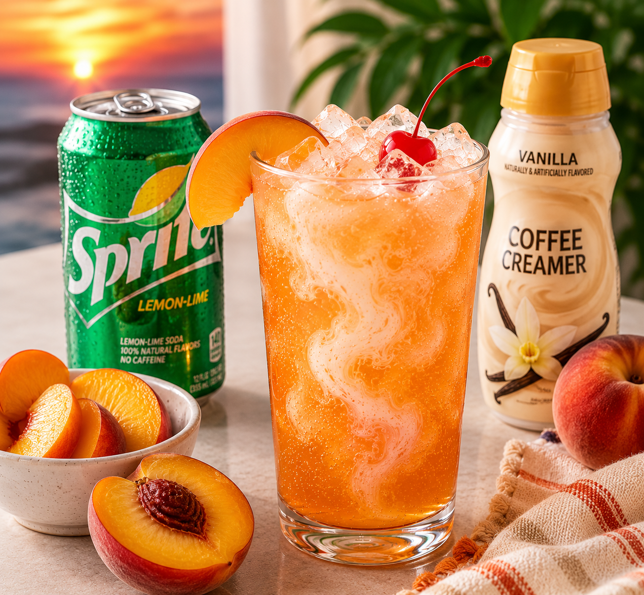 PEACH SUNSET FIZZ