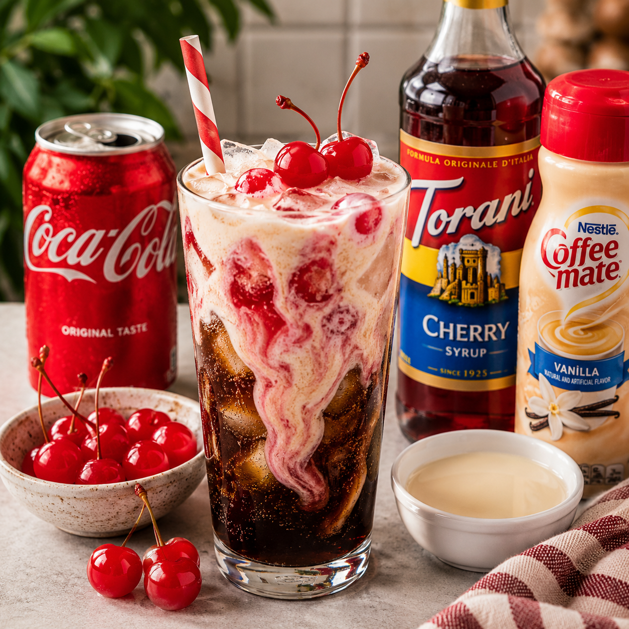 CHERRY VANILLA COKE CREAM FIZZY SODA